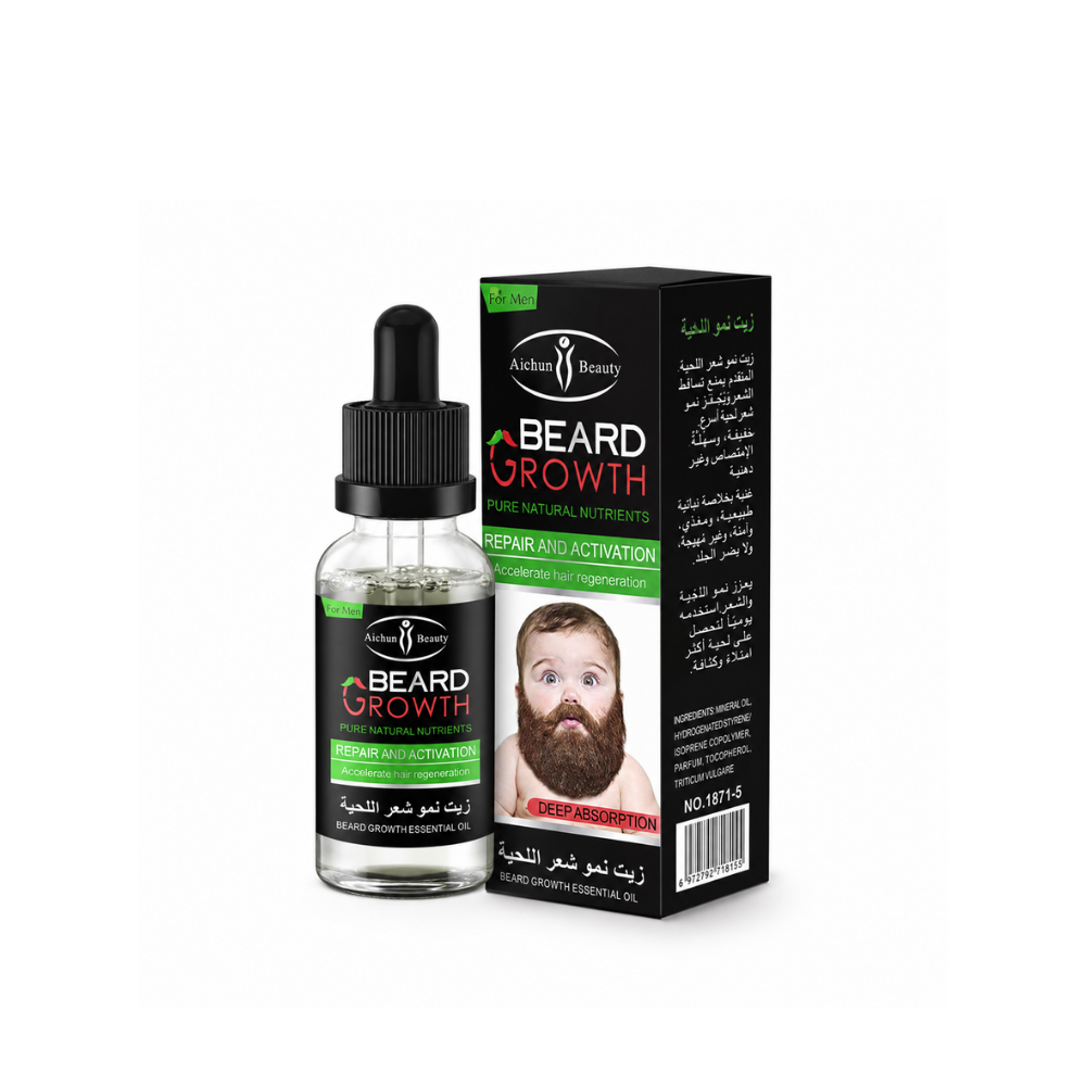 Beard Growth Oil for Men – Natural Beard Care & Nourishing Essential Oil